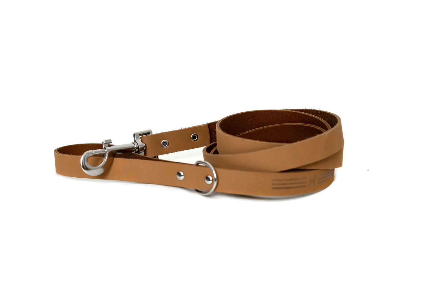 Modern Style Leather Leash - Khaki