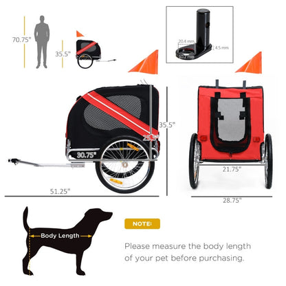 Bike Trailer Cargo Cart for Dogs and Pets