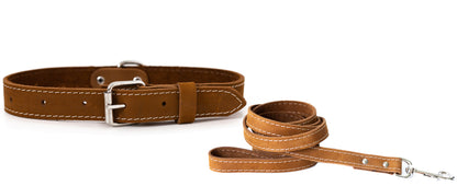 Collar + Leash Set - Classic Strap Pro Line Leather